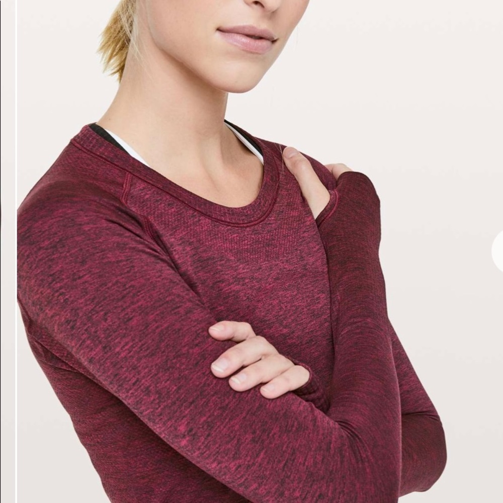 lululemon athletica Burgundy Long Sleeve Top - Picture 4 of 9